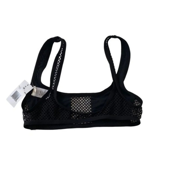 L Space Bikini Benji Mesh Swim Bikini Top Black Size XS NWT - Picture 6 of 12